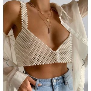 Showpo how about now pearl beaded top
